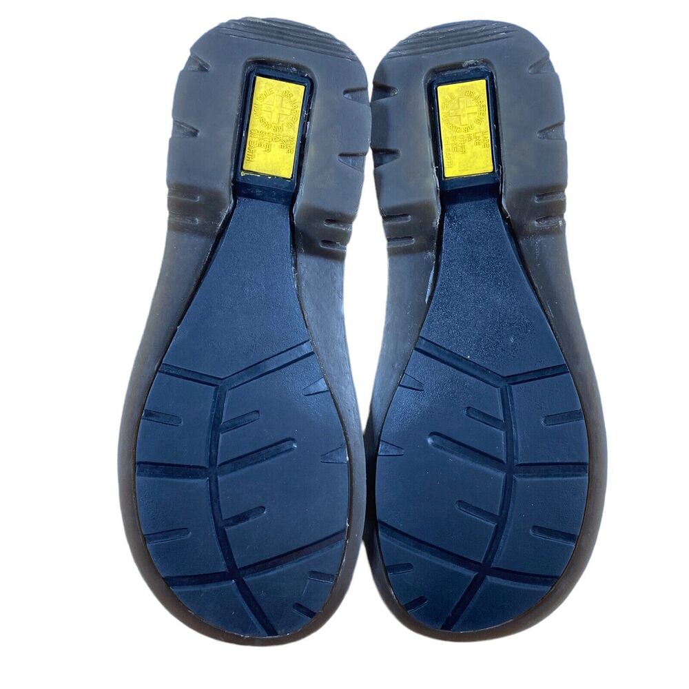 Dr Doc Martens Shoes Mens 8 2B18 Airwair Heels Slip On Moccasin Black Leather - Picture 7 of 12